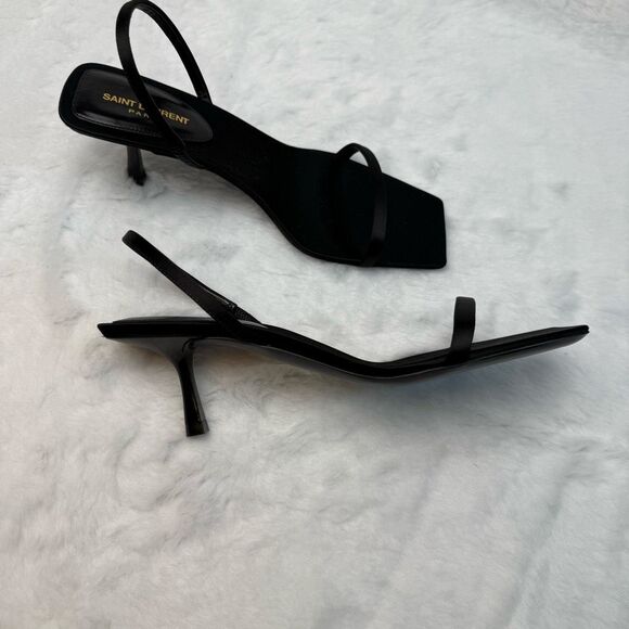 Yves Saint Laurent Women's Jaspe Sandals in Satin Crepe - Picture 10 of 12